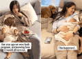 Pregnant’ Dog & Mom Have Their Babies Growing up Together Like a Fairytale